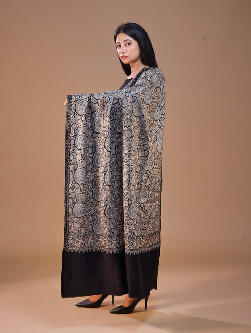 Women's Aari Embroidery Wool Shawl